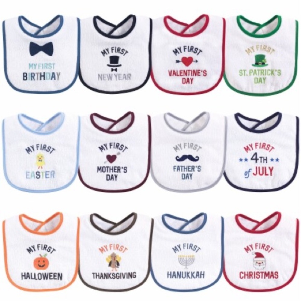 Hudson Baby Unisex Holiday Bib